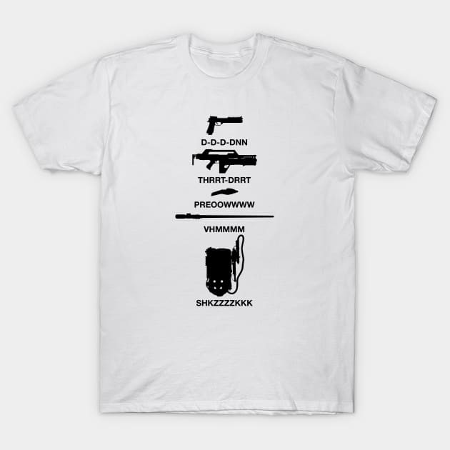 Sci-Fi Weapon SFX - black T-Shirt by CCDesign